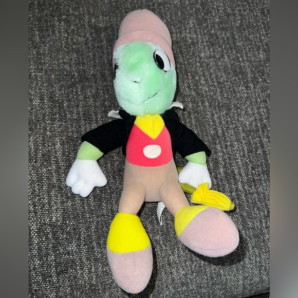 Vintage 1980s Disney Store Exclusive Original Jiminy Cricket Plush Stuffed Toy - Picture 2 of 14